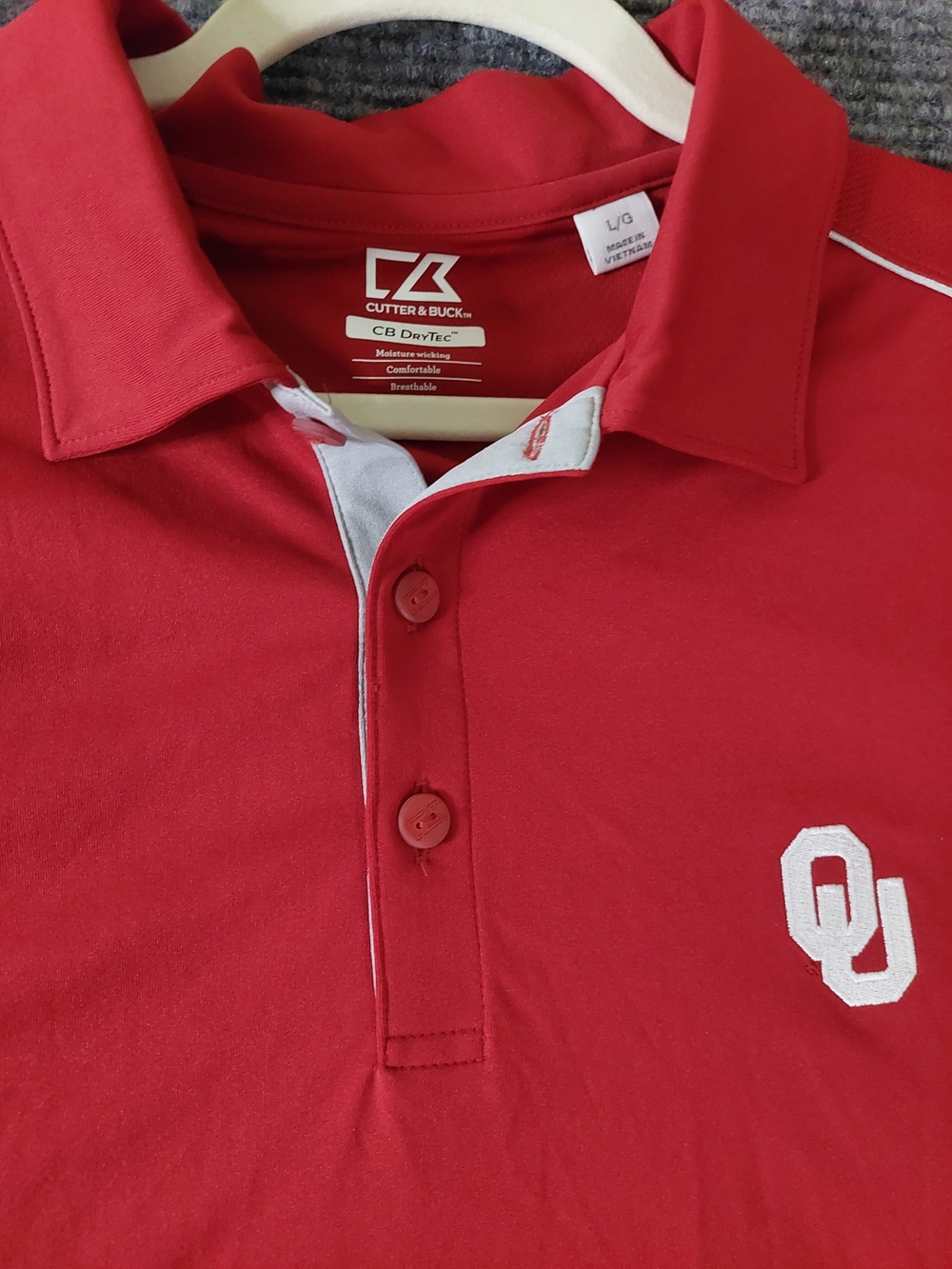Cutter & Buck Red OU Polo Shirt - Men's